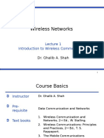 Wireless Networks: Introduction To Wireless Communication