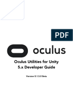 Oculus Utilities For Unity 5.x Developer Guide: Version 0.1.3.0 Beta