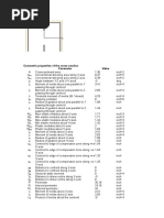 Geometric Properties of The Cross-Section Parameter Value: V, y V, Z