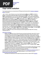 Ospf Skills Solution