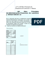 Ejercicios P6 11 y P7 9 Del Libro Principios de Administracion Financiera de Lawrence J