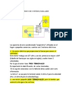 Diagrama Eléctrico de Control para Aire Acondicionado