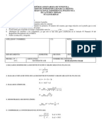 Examen Funciones de Varias Variables y Limites