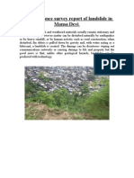 Reconnaissance Land Slide Survey Report of MNSA Hill (Haridwar)