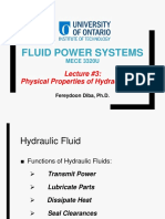 Fluid Power Systems: Lecture #3: Physical Properties of Hydraulic Fluid