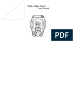 Walkie Talkie Watch User Manual