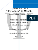 Viaje A Través de Los Principales Expositores Teóricos de La Psicoterapia Psicodinámica