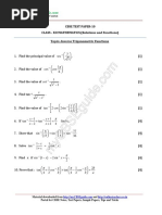 12 Mathematics Relations and Functions Test 10 PDF