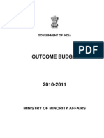 Outcome Budget: Ministry of Minority Affairs