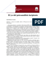 Articulo El Yo Del Psicoanalisis Incipiente