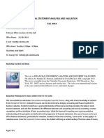 Financial Statement Analysis and Valuation (Penman) FA2013