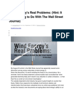 Wind Energy's Real Problems: (Hint: It Has Nothing To Do With The Wall Street Journal)