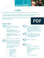 Application For A Bursary 2006/7: Who Is Eligible To Apply?