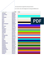 HTML Colors: Color Name Color HEX Color