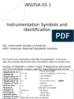 ANSI/ISA-S5.1: ISA: Instrument Society of America ANSI: American National Standards Institute