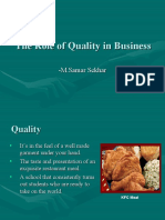 Role of Quality in Business