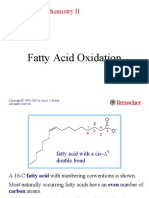 Fatty Acid Oxidation: Molecular Biochemistry II