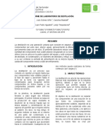 Informe de Laboratorio de Destilación