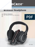 Silvercrest Headphones RFH 1863 Manual en