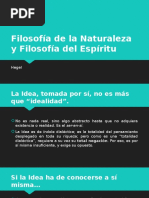 Filosofía de La Naturaleza y Filosofía Del Espíritu