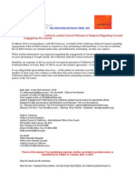 10-04-14 MR Carrizosa and California Judicial Council Refuse To Respond Regarding Engagement of Attorney Sarah Overton by The Council Under Zernik V Connor Et Al (2:08-cv-01550)