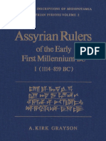 A.kirk Grayson Assyrian Rulers of Early First Millenium I (1114-858)