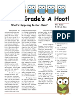 Third Grade's A Hoot!: What's Happening in Our Class?