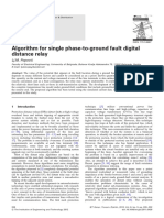 Algorithm For Single Phase-To-Ground Fault Digital Distance Relay