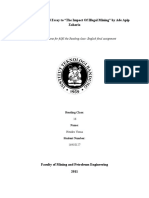 A Summary-Respond Essay To "The Impact of Illegal Mining" by Ade Apip Zakaria