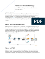 ETL Testing and Datawarehouse Testing