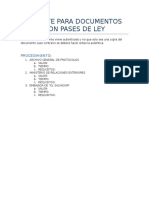 Trámite para Documentos Con Pases de Ley