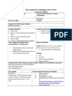 The Academy For Technology & The Classics: Lesson Plan Template