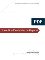 Identificacion de Idea de Negocio