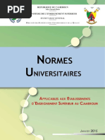 Normes Universitaires Camerounaises