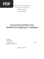 Evolucion Del Deporte en Venezuela