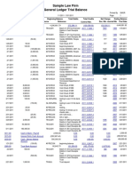 Sample General Ledger With Trial Balance