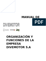 Manual de Organización y Funciones de La Empresa Divemotor 