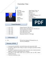 Curriculum Vitae: Personal Details