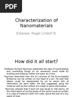 Characterization of Nanomaterials: Estareja, Rogel Lindolf B