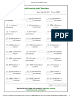 Noetic Learning Math Worksheet: Reprinted by Math Goodies With Permission From