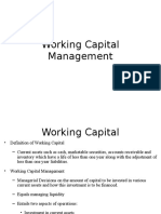 Working Capital Management