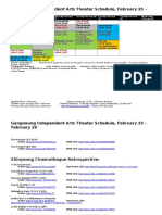 Gangneung Independent Arts Theater Schedule, February 25 - February 29