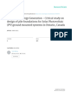 Kibriya T & Tahir L - Critical Study On Design of Pile Foundations For Solar PV Ground Mounted Systems in Ontario, Canada - Paper SRJ