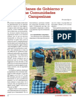 Los Planes de Gobierno y Las Comunidades Campesinas