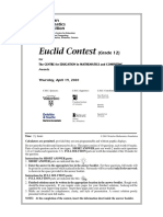 Euclid Contest: Canadian Mathematics Competition