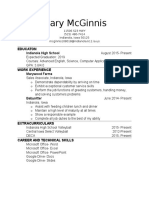 Mary Mcginnis Resume