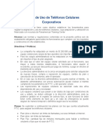 Política de Uso de Teléfonos Celulares Corporativos