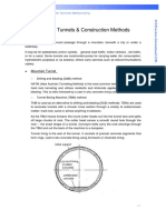 Type of Tunnels & Construction Methods