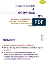 Consumer Needs & Motivation: Meaning, Classification and Theories of Motivation