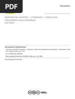 Alphonse de Lamartine: "L'Isolement": Essai D'une Interprétation Socio-Sémiotique